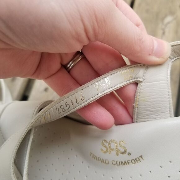 SAS Caress Strappy Adjustable Slingback Sandals Bone 9.5 - Picture 7 of 9